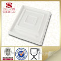 White Ceramic Square Plate For Restaurant, Porcelain Square Plate